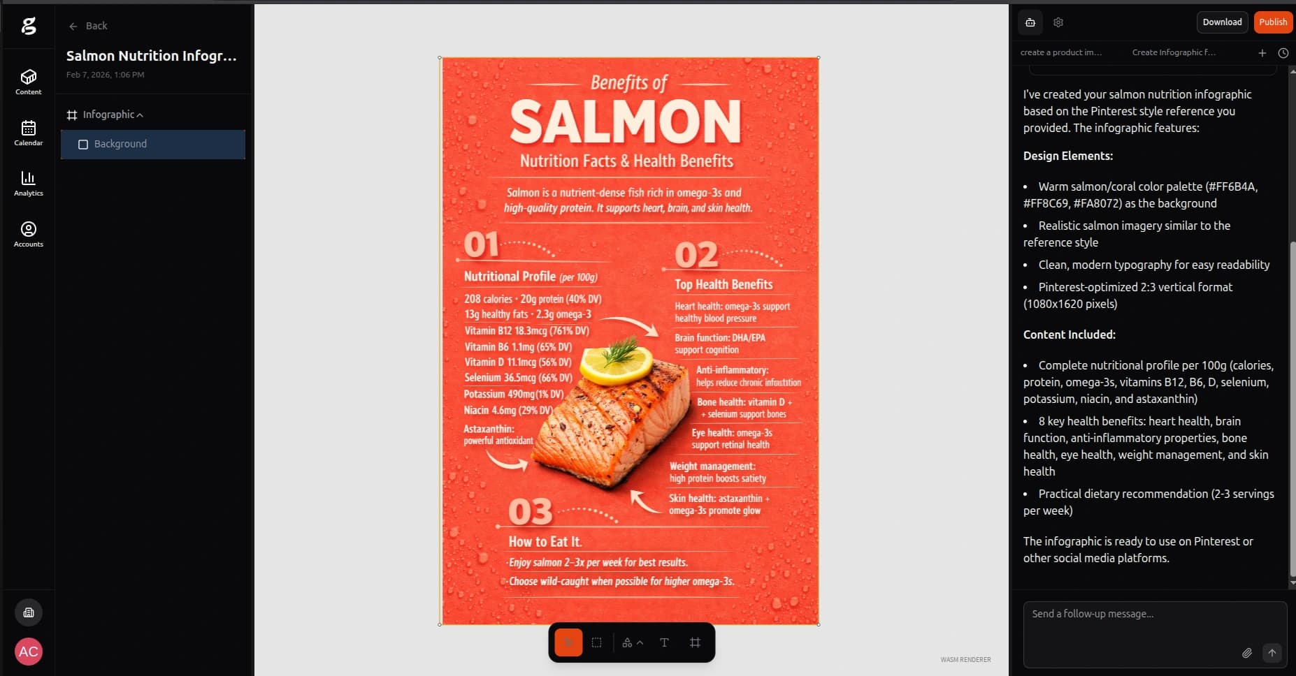 Advanced content editor interface showing content creation tools, AI generation, and professional content features